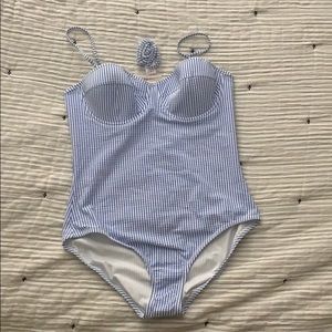 Brand New with Tags JCrew seersucker swimsuit